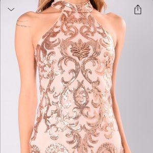 Rosegold Sequin Dress